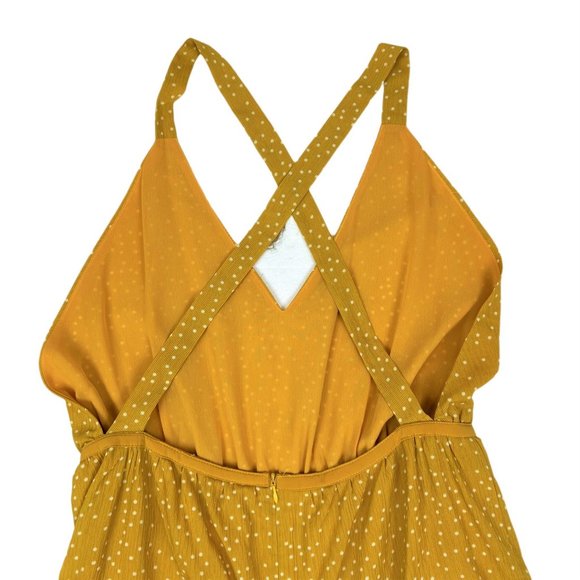 TWO SISTERS Mustard Polka Dot Midi Summer Dress - Picture 7 of 8
